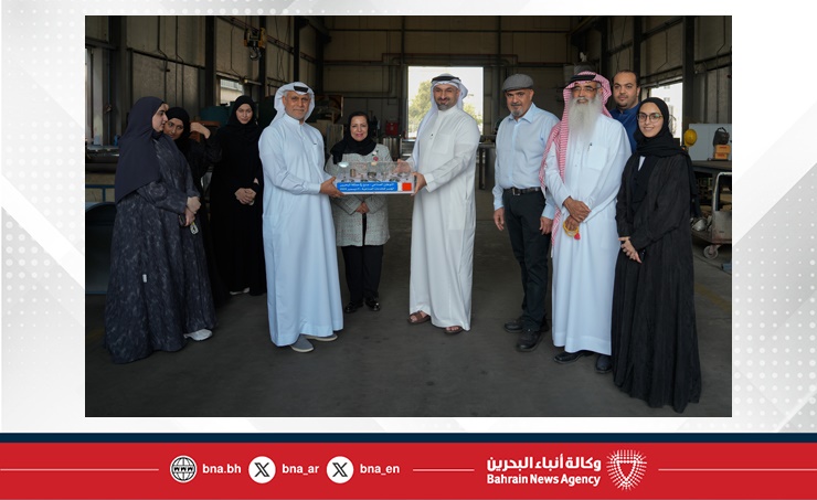 وزير الصناعة والتجارة يزور مصنع شركة الجسر للخدمات الصناعية بمدينة سلمان الصناعية